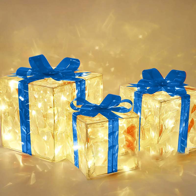 🎄Glowing Christmas Gift Box Decorations