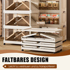 Foldable Storage Box With Lid, 1-5 layers of holders with wheels for kitchen, bedroom, bathroom, warehouse, kitchen, home storage, stackable organizer🗄️