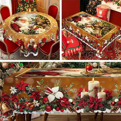 🎄Christmas Tablecloth – Festive Table Decoration for Christmas & Holidays, Washable