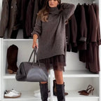 🔥Turtleneck Sweater Mini Dress Set