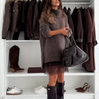 🔥Turtleneck Sweater Mini Dress Set