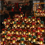 Mini Snowman Lantern with Hats and Scarves