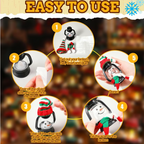 Mini Snowman Lantern with Hats and Scarves