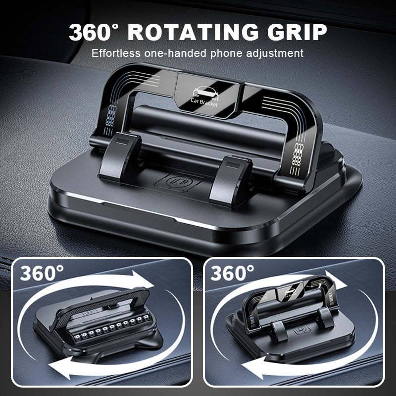 📱✨ 360° Rotating Foldable Phone Holder - Universal Compatibility with Anti-Slip Base for Desk, Car & Travel Use 🚗💻