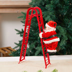 🎄Electric Fireplace Climbing Santa Claus Musical Toys