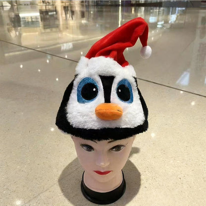 Interactive Plush Christmas Character Hat