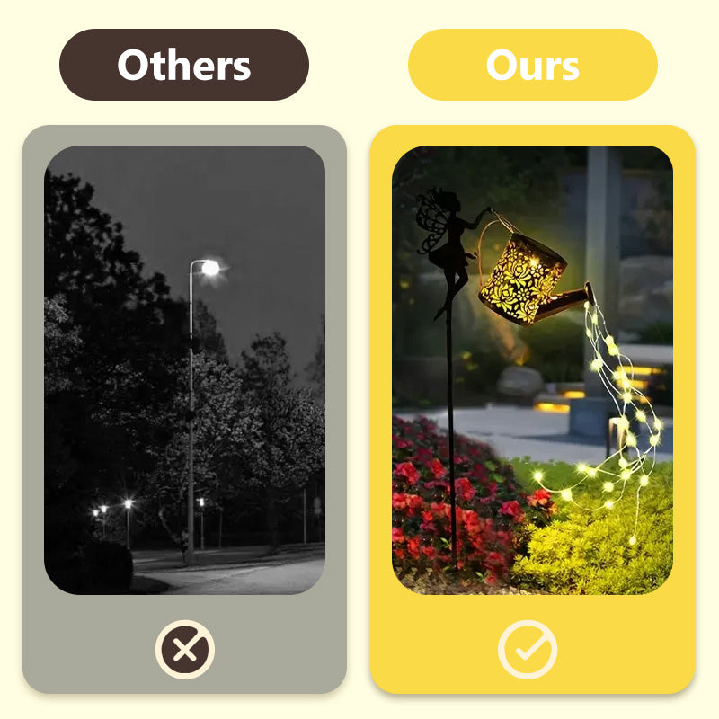 Outdoor Garden Solar Watering Can with Lights