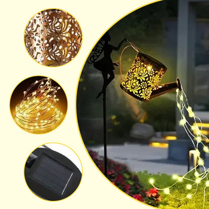Outdoor Garden Solar Watering Can with Lights