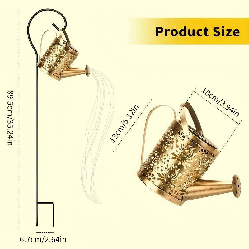 Outdoor Garden Solar Watering Can with Lights