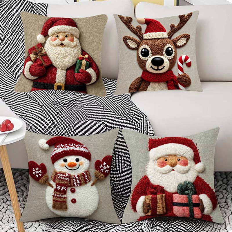 🎅Festive Christmas Character Pillow Cover 18x18