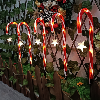 Christmas Outdoor Solar Candy Cane Lights