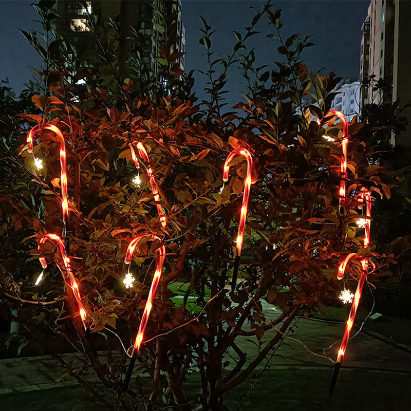 Christmas Outdoor Solar Candy Cane Lights