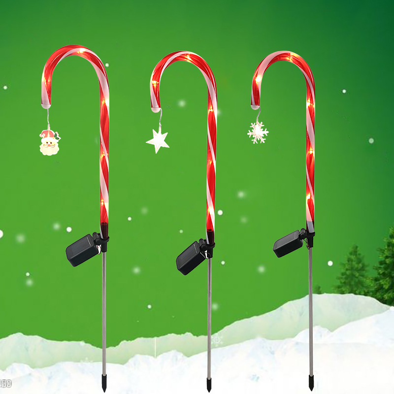 Christmas Outdoor Solar Candy Cane Lights