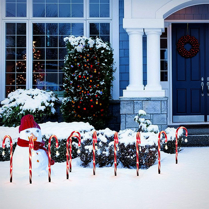 Christmas Outdoor Solar Candy Cane Lights