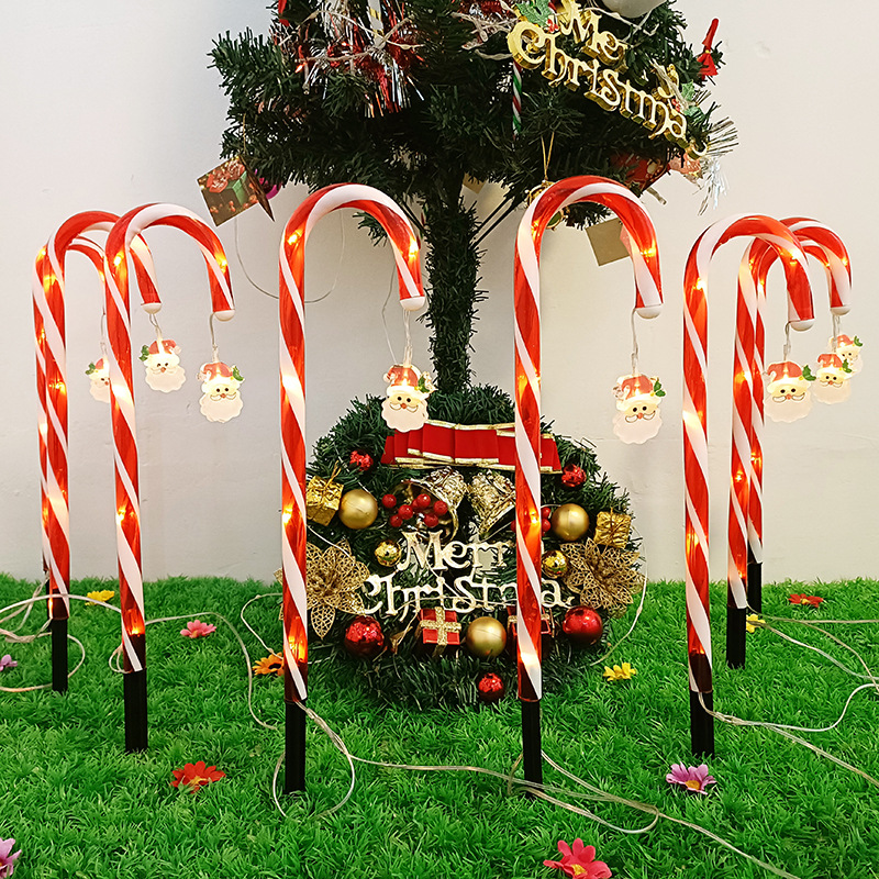 Christmas Outdoor Solar Candy Cane Lights