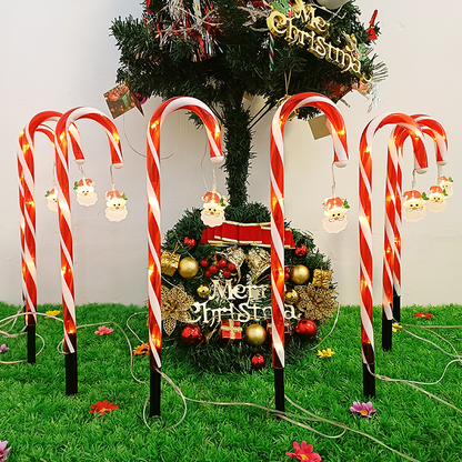Christmas Outdoor Solar Candy Cane Lights