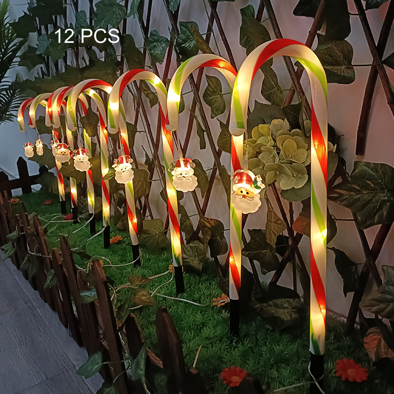 Christmas Outdoor Solar Candy Cane Lights