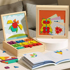 💥Wooden Magnetic Pattern Block Puzzle Set