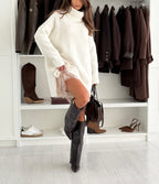 🔥Turtleneck Sweater Mini Dress Set