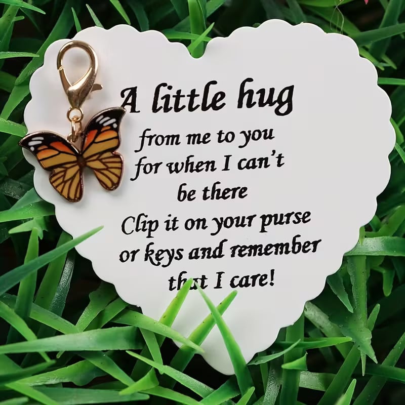 🦋💝Elegant Butterfly Charm with Warm Card