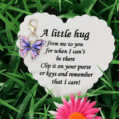 🦋💝Elegant Butterfly Charm with Warm Card