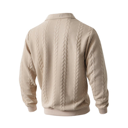 🔥New arrivals offer-Men's Casual Half-Zip Cable-Knit Sweater