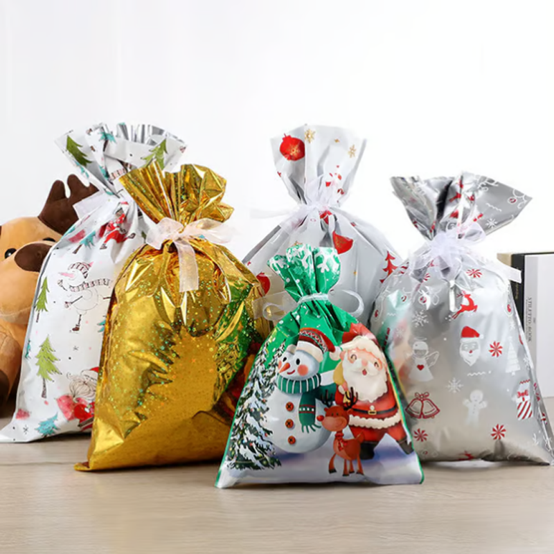 Christmas Drawstring Gift Bags