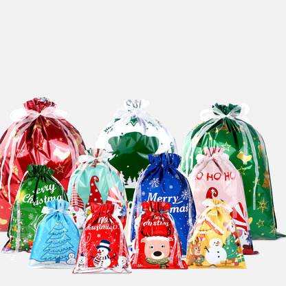 Christmas Drawstring Gift Bags