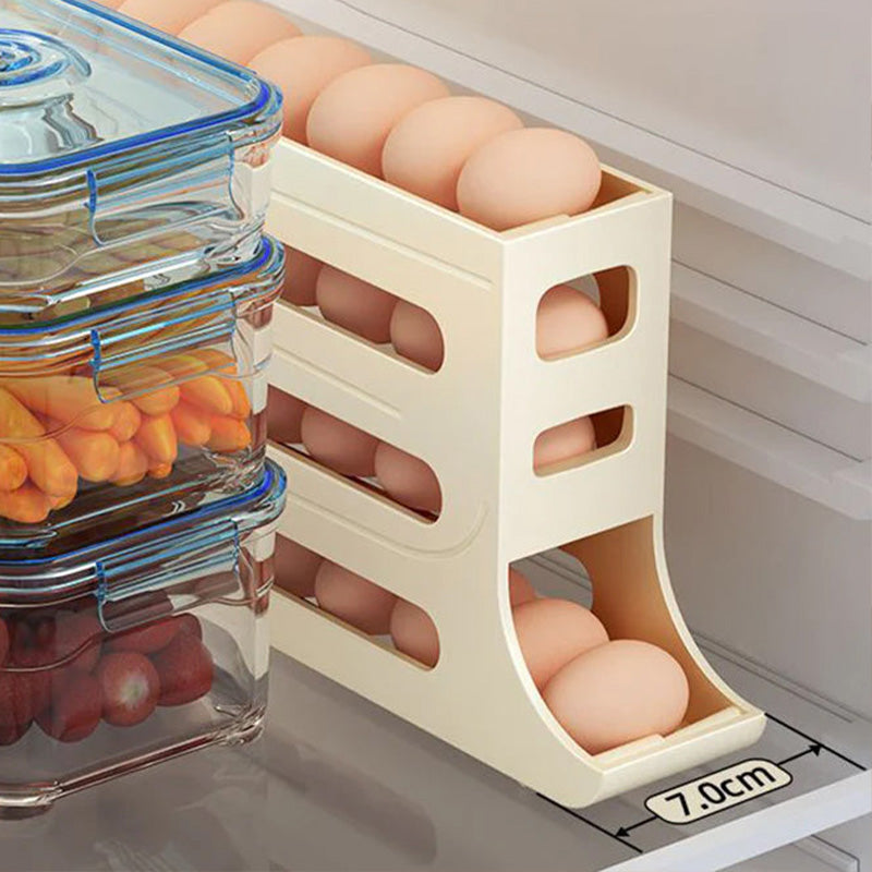 4-Tier Tilted Design Egg Storage Rack