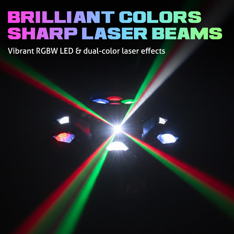 🎉Multi-Beam LED Atmosphere Light – 16 Colors, Remote Control & Easy Installation📦