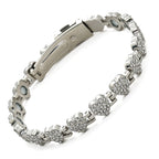 Women's Dazzling Heart-Shaped Magnetic Copper Bracelets