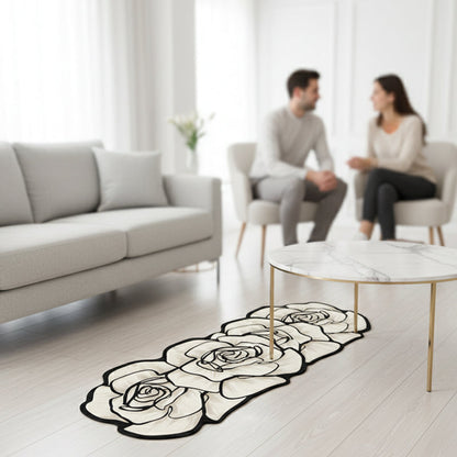 Flower Pattern Quick-Dry Bathroom Mat