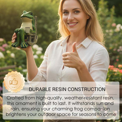 🐸Solar Frog Rocking Chair Ornament