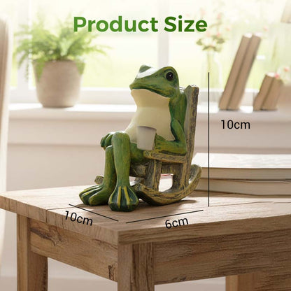 🐸Solar Frog Rocking Chair Ornament