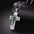 🔥Men's Two-Tone Cross Pendant Necklace
