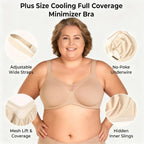 💐Women's Elegant Sheer Full Coverage Plus Size Bra