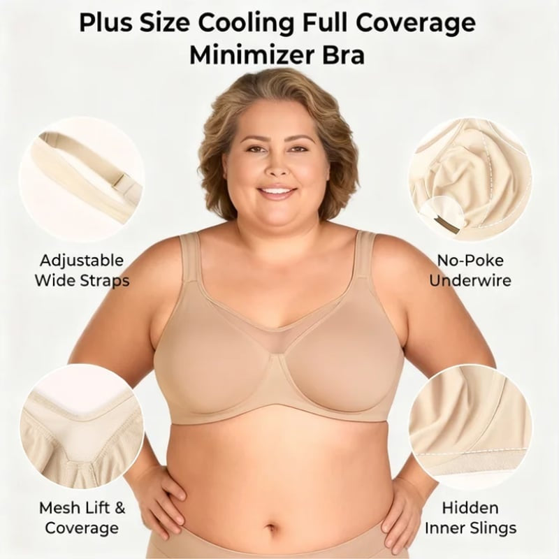 💐Women's Elegant Sheer Full Coverage Plus Size Bra