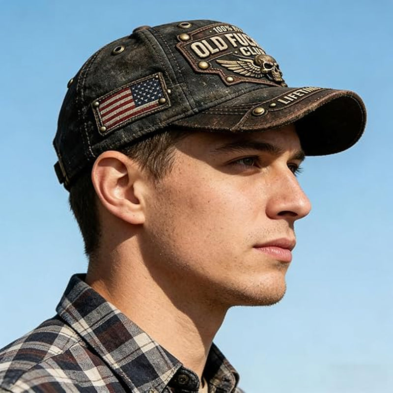 Old Fuckers Club Vintage Embroidered Cap