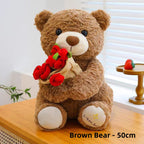 💖Animal Bear Gift with Rose Flower Bouquet