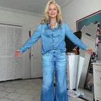 Women’s Faux Denim Pajama 2-Piece Set