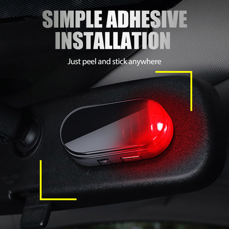 🚗 Solar Car Anti-Theft Light – solar + USB charged, auto-flashes at night. Realistic LED mimics active alarm – deters thieves without wiring. Heat-resistant, stick & go! 🛡️💡