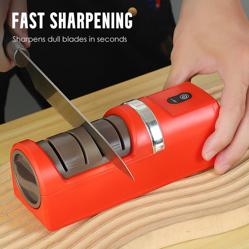 🔥Automatic Kitchen Knife Sharpener – Cordless, Diamond Wheel & Suction Base 🔪⚡