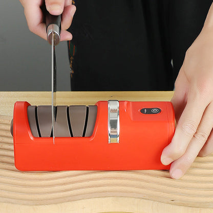 🔥Automatic Kitchen Knife Sharpener – Cordless, Diamond Wheel & Suction Base 🔪⚡