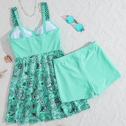 👙Strap Top & Fitted Swim Shorts Separable Swimsuit