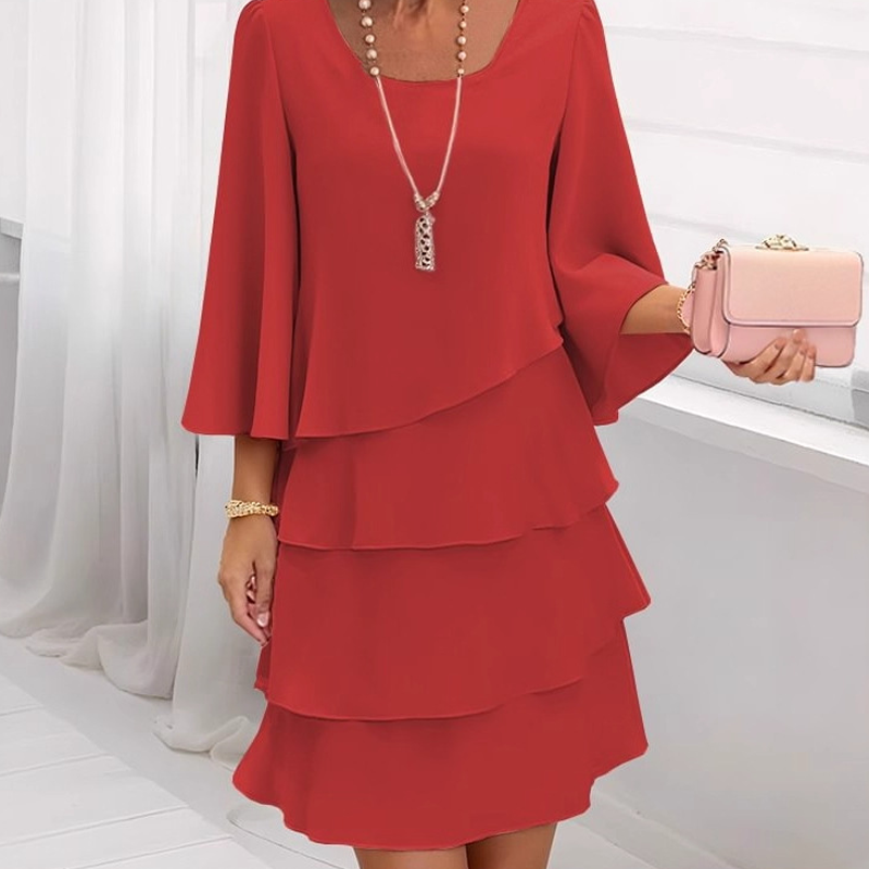 💃Women's Tiered Ruffle Dress with Flared Sleeves