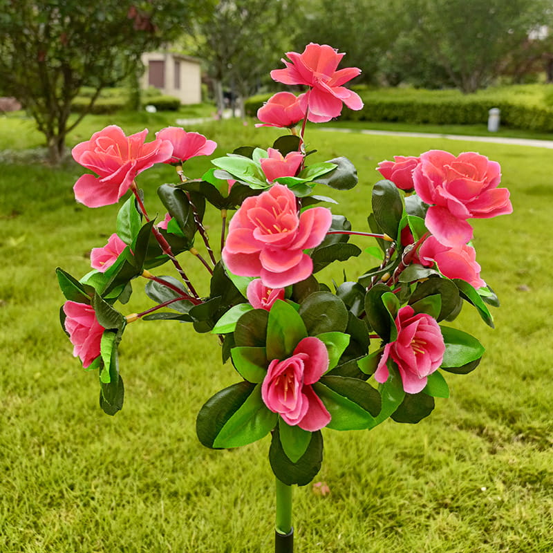 Simulation Azalea Flower Ground Stake Solar Light