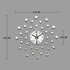 ✨🕰️ Creative Rhinestone Wall Clock – Silent, Minimalist Luxury for Living Room, Dining & Entryway! 💎🏡