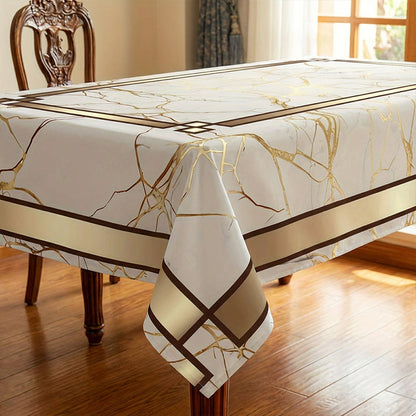 Waterproof Marble-Print Tablecloth