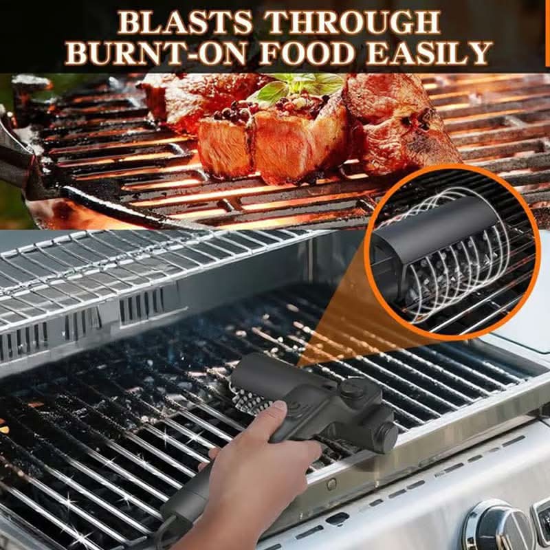 🍖 Cordless Electric BBQ Brush Cleaner – Deep Cleaning, Long Handle & Rechargeable 🔋