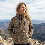 Leopard Print Hooded Pullover with Kangaroo Pocket